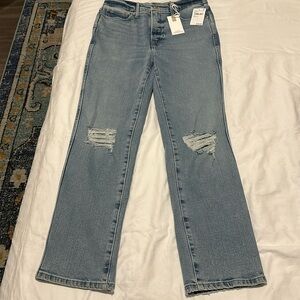 Good American good curve straight jeans NWT